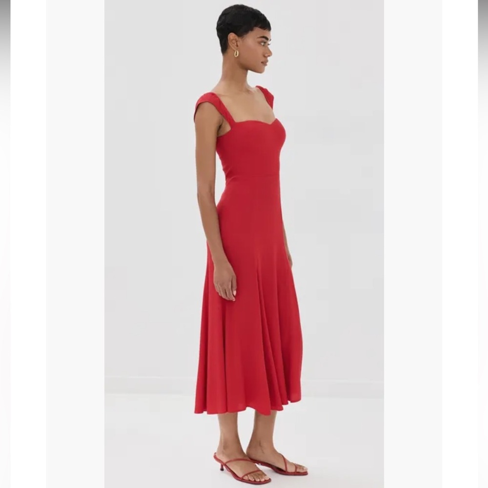 Reformation Bryson Dress Cherry 2 Pink Red NWT - Picture 3 of 10